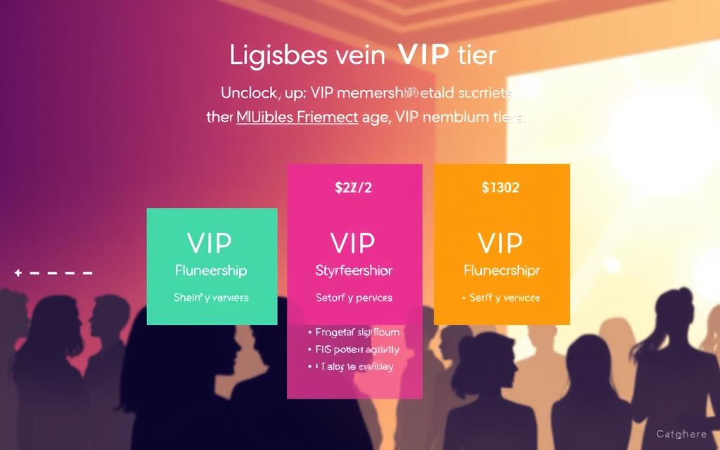 A vibrant and informative illustration showcasing Shein's exclusive VIP membership tiers. In the foreground, three distinct tiers are prominently displayed, each with its own unique color scheme and sleek, minimalist design. The middle ground features silhouettes of satisfied Shein customers, their expressions radiating the joy of unlocking VIP benefits. In the background, a soft, ethereal glow creates a sense of exclusivity and premium quality. The lighting is warm and inviting, accentuating the luxurious feel of the VIP program. The overall composition is balanced and visually striking, drawing the viewer's attention to the key elements of Shein's VIP membership structure.