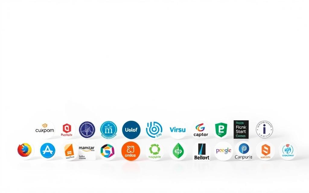 An overview of free tech certifications displayed on a clean, minimalist white background. In the foreground, various certification icons and logos are neatly arranged, representing popular online courses and programs offered by tech companies. The middle ground features simple geometric shapes, lines, and subtle gradients to create a sense of depth and visual interest. The lighting is soft and even, with a slight drop shadow beneath the certification elements to make them stand out. The overall mood is professional, informative, and visually appealing, suitable for an educational article on free tech training opportunities.
